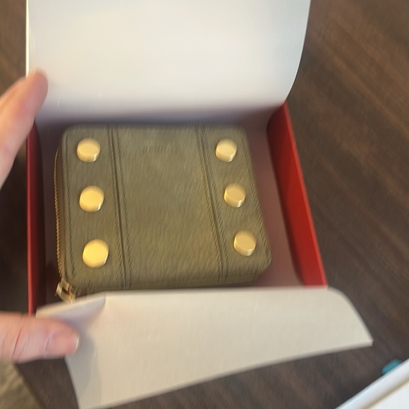 Hammitt 5 North Wallet- plume moss nuback with gold studs - Picture 7 of 9